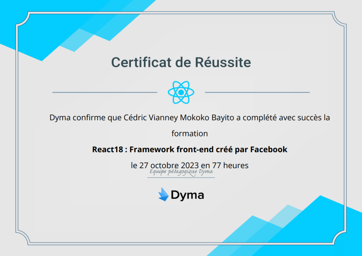 foto attestato React18